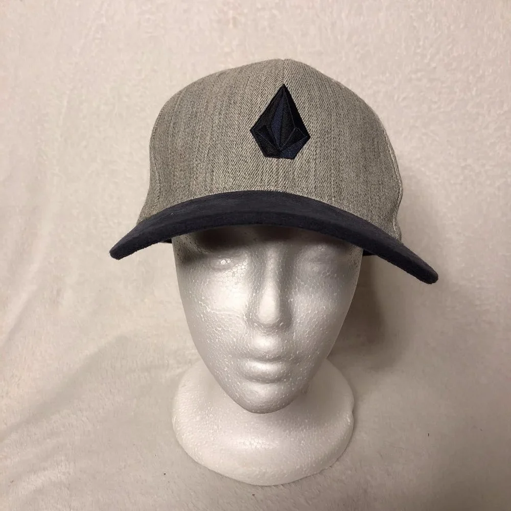 Volcom Mens Grey And Blue Baseball Hat Size L-XL - Picture 1 of 4